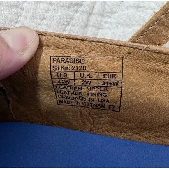 Dr. Comfort Paradise 2120 Diabetic Mary‎ Jane Tan Leather Shoes  Sz 4.5 W - Picture 2 of 6